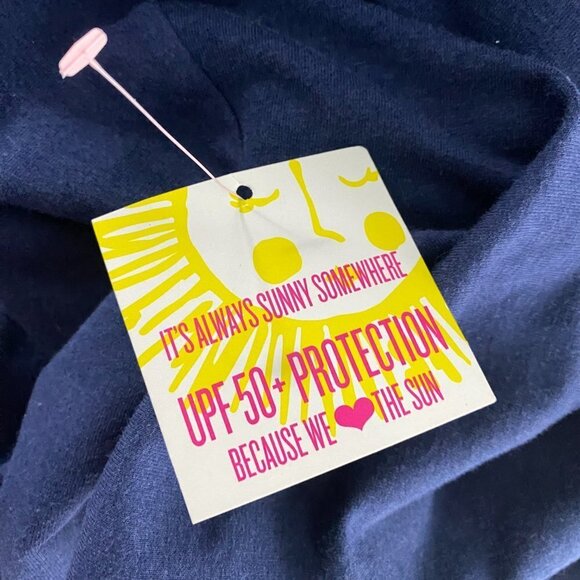 Lilly Pulitzer UPF 50+ Joyce Dress Small True Navy Blue V-Neck NWT DR-1418 - Picture 13 of 13